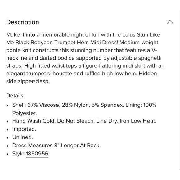 Lulus Stun like me body con black dress size large - Picture 8 of 8